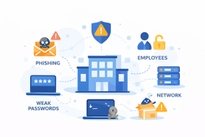 Read more about the article What are the most vulnerable points of a business in terms of cyber security?